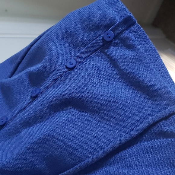 Lulu's Flattering Disposition Blue Button-Front Ribbed Mini Dress- Large-L-NWT - Picture 9 of 13